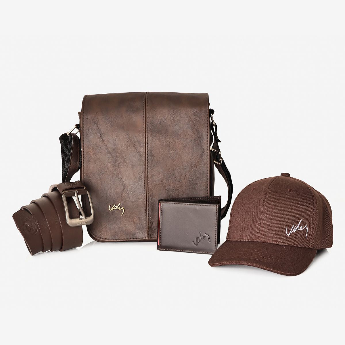 Kit Gorra Carriel 27 cm Correa Billetera