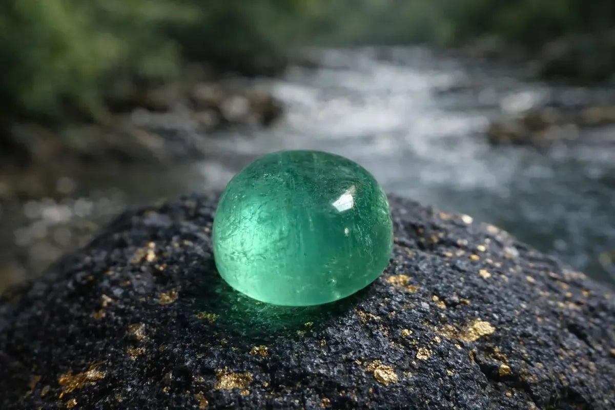 Esmeralda Natural Ojo De Gato Auténtica. Inversión O Joyería