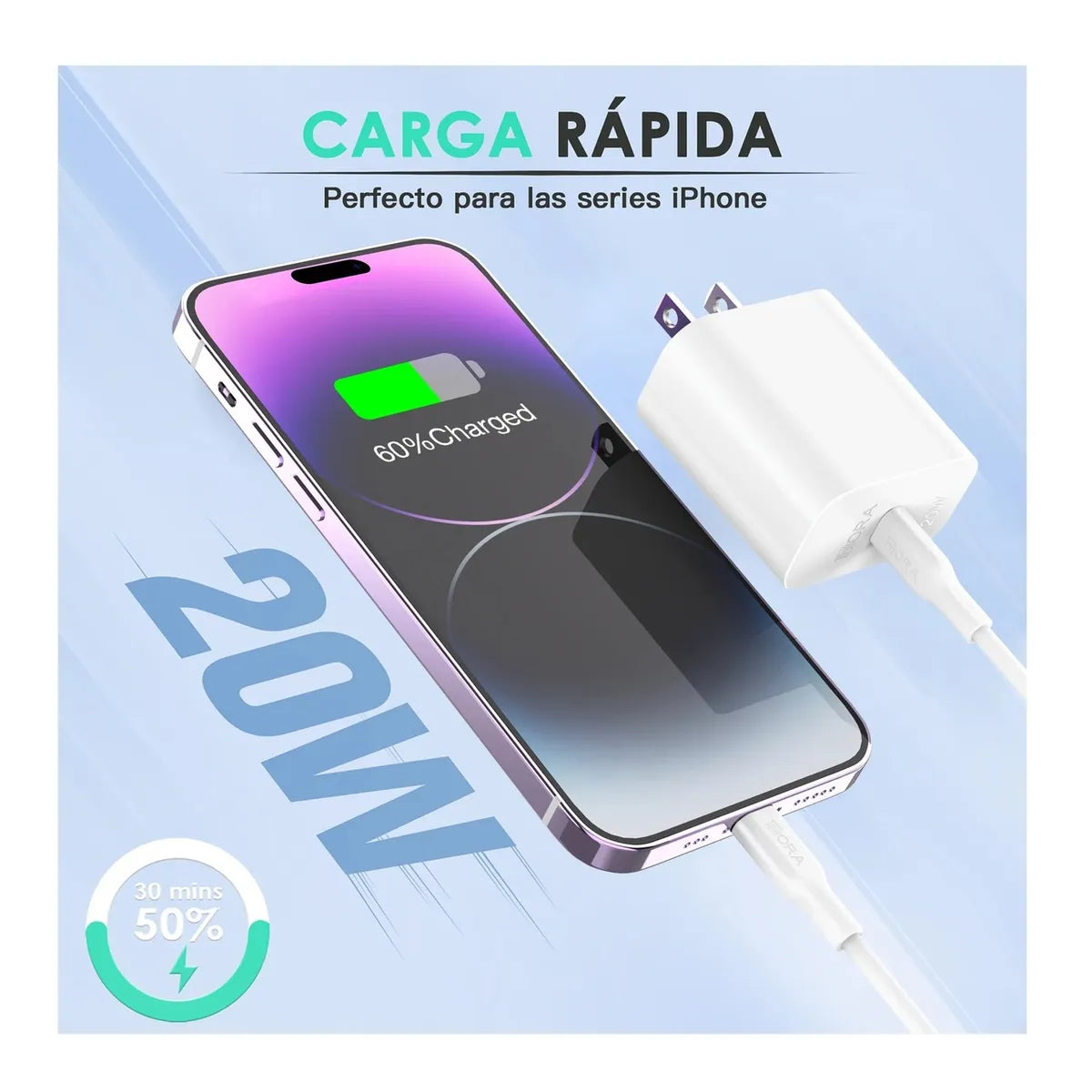 Cargador Iphone Carga Rapida 20w Carga S